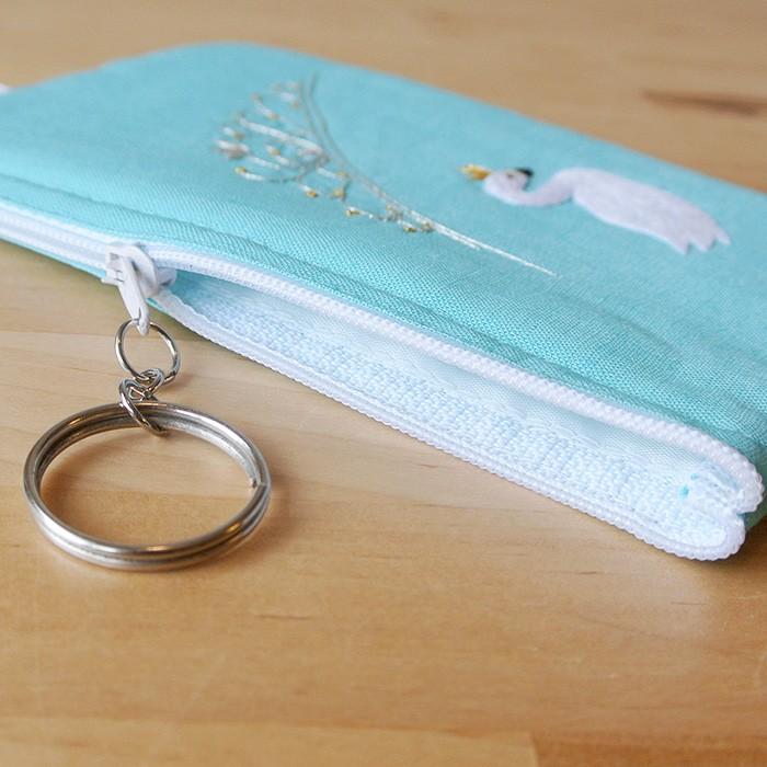 ポーチ 白鳥の湖 ハンドメイド ハクチョウ 音楽雑貨 手刺繍 ベトナム 送料200円 1万円以上送料無料 |  | 06