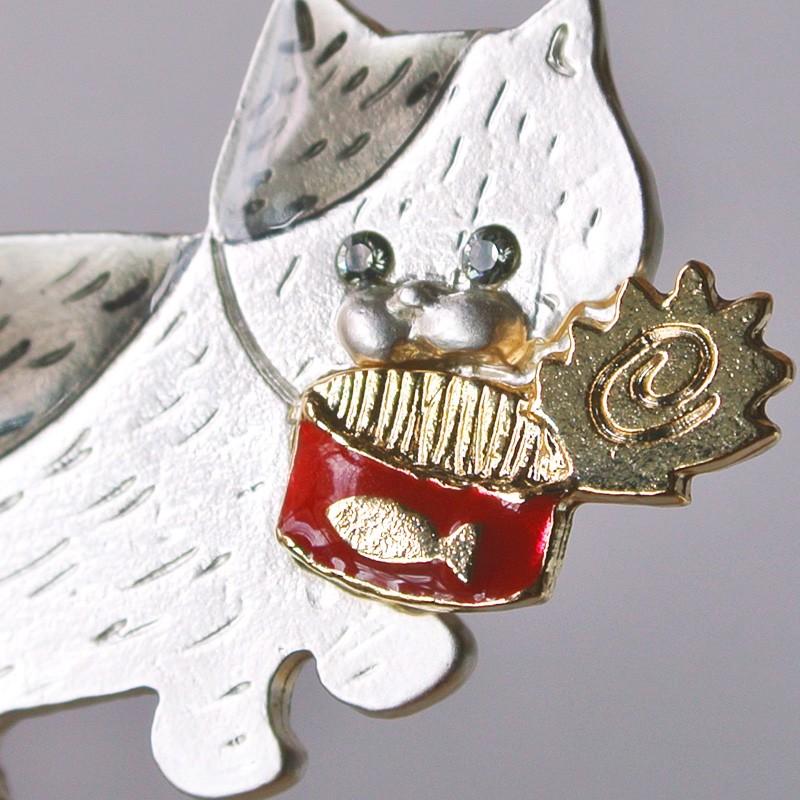 販売終了■ブローチ 猫 魚 キャット缶 cat can ルチカ Luccica ネコとサカナの缶詰 アクセサリー LU-1512-22 送料200円 1万円以上送料無料 |  | 01