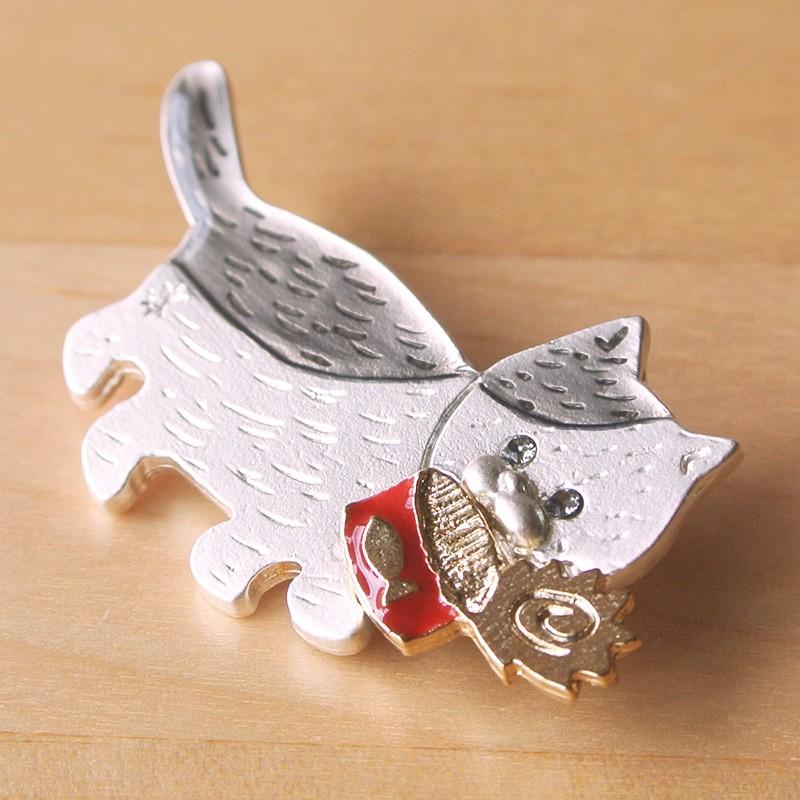 販売終了■ブローチ 猫 魚 キャット缶 cat can ルチカ Luccica ネコとサカナの缶詰 アクセサリー LU-1512-22 送料200円 1万円以上送料無料 |  | 03