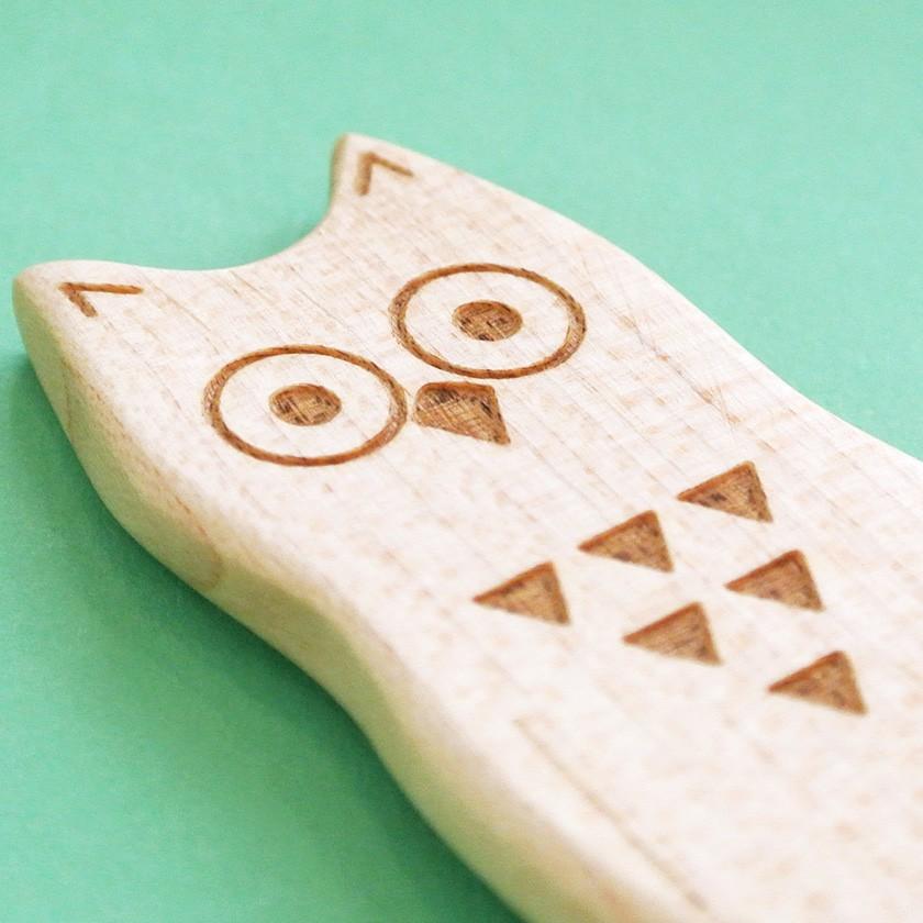 販売終了■おやつスプーン フクロウ（メープル） 木製 ふくろう 割れない 子供 アイススプーン デザートスプーン 送料200円 1万円以上送料無料 |  | 10