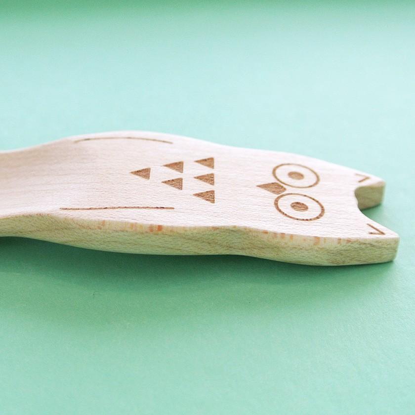 販売終了■おやつスプーン フクロウ（メープル） 木製 ふくろう 割れない 子供 アイススプーン デザートスプーン 送料200円 1万円以上送料無料 |  | 11