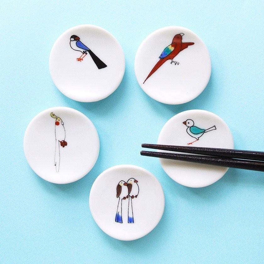 販売終了■小鳥の箸置セットB KUTANI SEAL クタニシール 九谷焼 KS2-41 箸置き 送料200円 1万円以上送料無料 | 