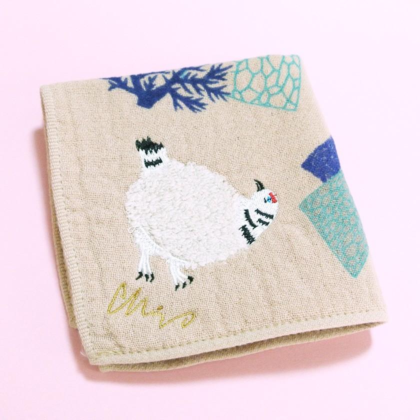 モフモフパンダ　5点セット ハンカチ 雷鳥 moritaMiW ライチョウ ガーゼ パイル モコモコ