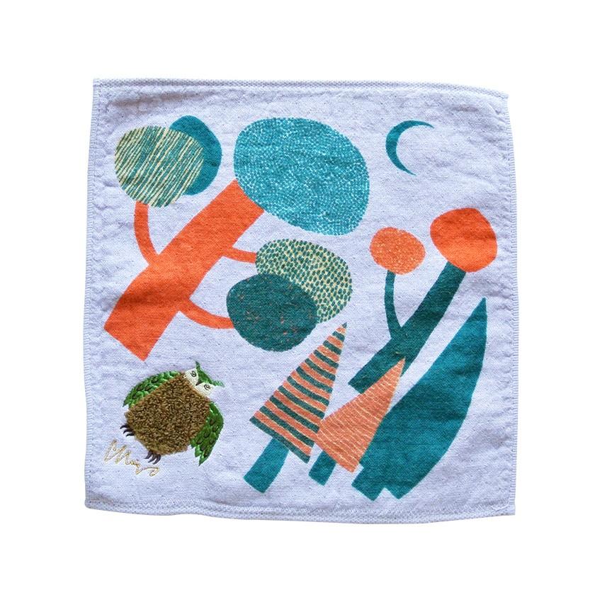 ハンカチ フクロウ moritaMiW ミミズク ガーゼ パイル モコモコドウブツハンカチ ふくろう 送料200円 1万円以上送料無料 |  | 02