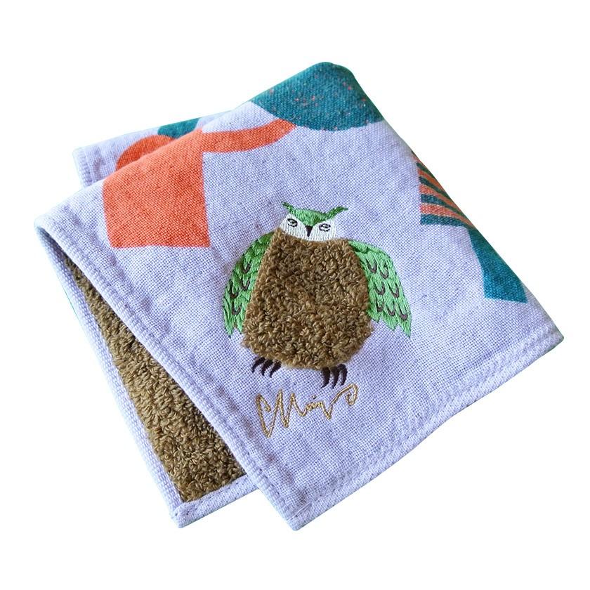 ハンカチ フクロウ moritaMiW ミミズク ガーゼ パイル モコモコドウブツハンカチ ふくろう 送料200円 1万円以上送料無料 |  | 09