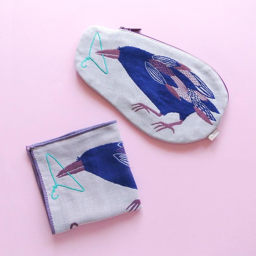 ガーゼポーチ カラス morita MiW ペンケース 筆箱 送料200円 1万円以上送料無料 |  | 15