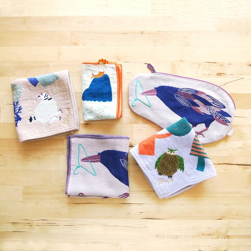 ガーゼポーチ カラス morita MiW ペンケース 筆箱 送料200円 1万円以上送料無料 |  | 18