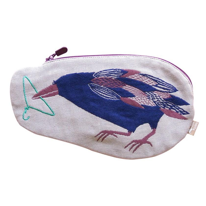 ガーゼポーチ カラス morita MiW ペンケース 筆箱 送料200円 1万円以上送料無料 |  | 02