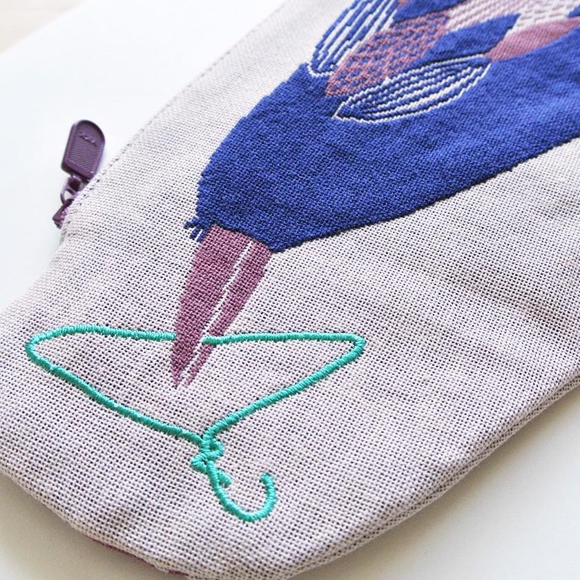 ガーゼポーチ カラス morita MiW ペンケース 筆箱 送料200円 1万円以上送料無料 |  | 06