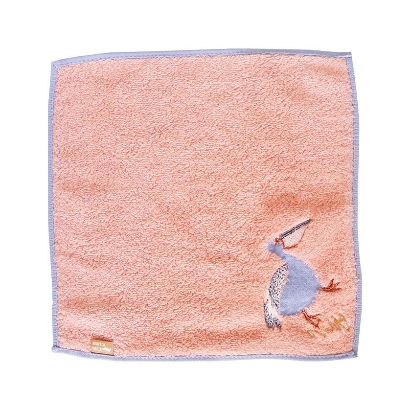 ハンカチ 湖畔ペリカン moritaMiW ガーゼパイルハンカチ モコモコドウブツハンカチ 綿100% 刺繍 送料200円 1万円以上送料無料 |  | 02