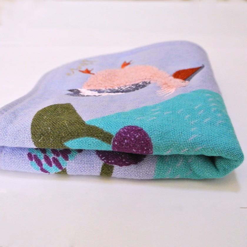 ハンカチ 湖畔ペリカン moritaMiW ガーゼパイルハンカチ モコモコドウブツハンカチ 綿100% 刺繍 送料200円 1万円以上送料無料 |  | 09
