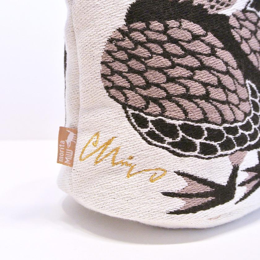 マチつきポーチ 川ほとりのニンマリのウたち moritaMiW 綿100% 川鵜 送料200円 1万円以上送料無料 |  | 12