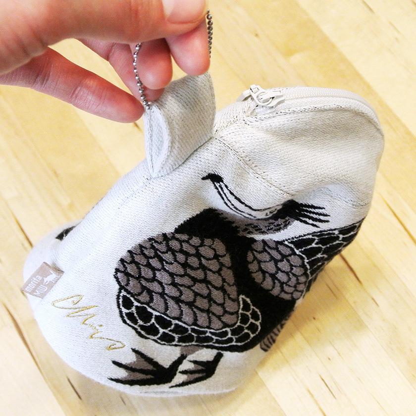 マチつきポーチ 川ほとりのニンマリのウたち moritaMiW 綿100% 川鵜 送料200円 1万円以上送料無料 |  | 15