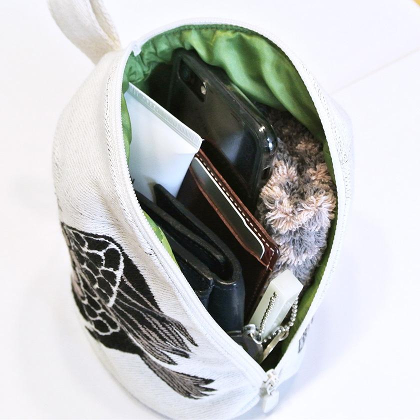 マチつきポーチ 川ほとりのニンマリのウたち moritaMiW 綿100% 川鵜 送料200円 1万円以上送料無料 |  | 19