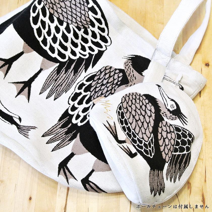 マチつきポーチ 川ほとりのニンマリのウたち moritaMiW 綿100% 川鵜 送料200円 1万円以上送料無料 |  | 05