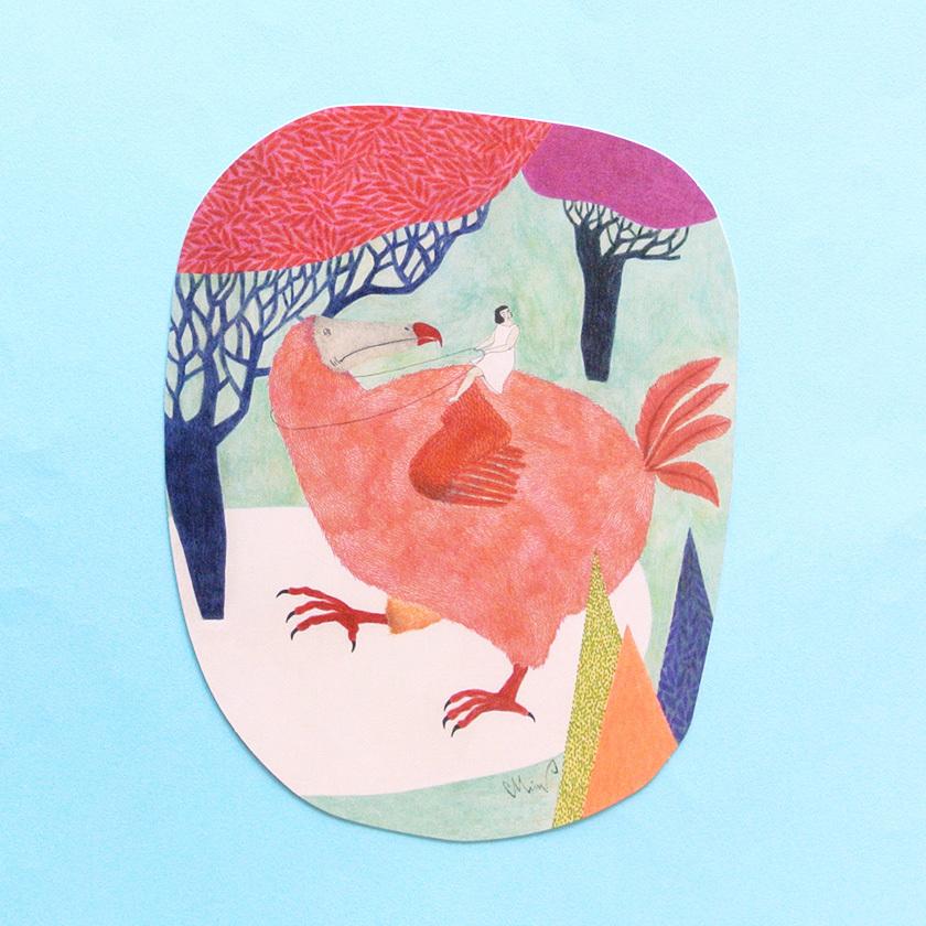 ポストカード ドードー あの日を歩く moritaMiW 絵葉書 ミニポスター 送料200円 1万円以上送料無料 |  | 17