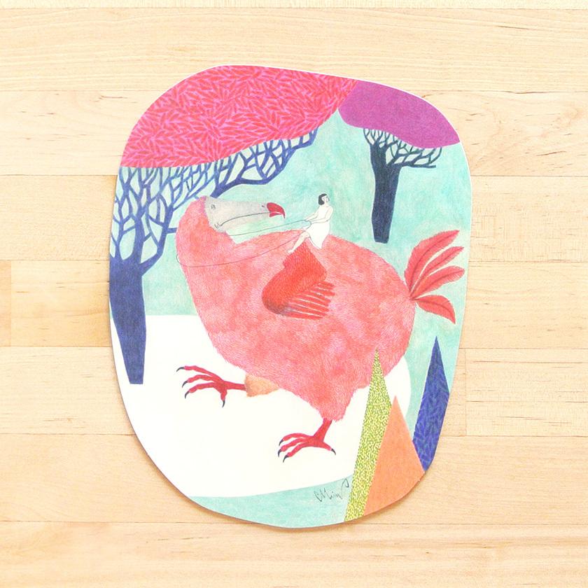 ポストカード ドードー あの日を歩く moritaMiW 絵葉書 ミニポスター 送料200円 1万円以上送料無料 |  | 08