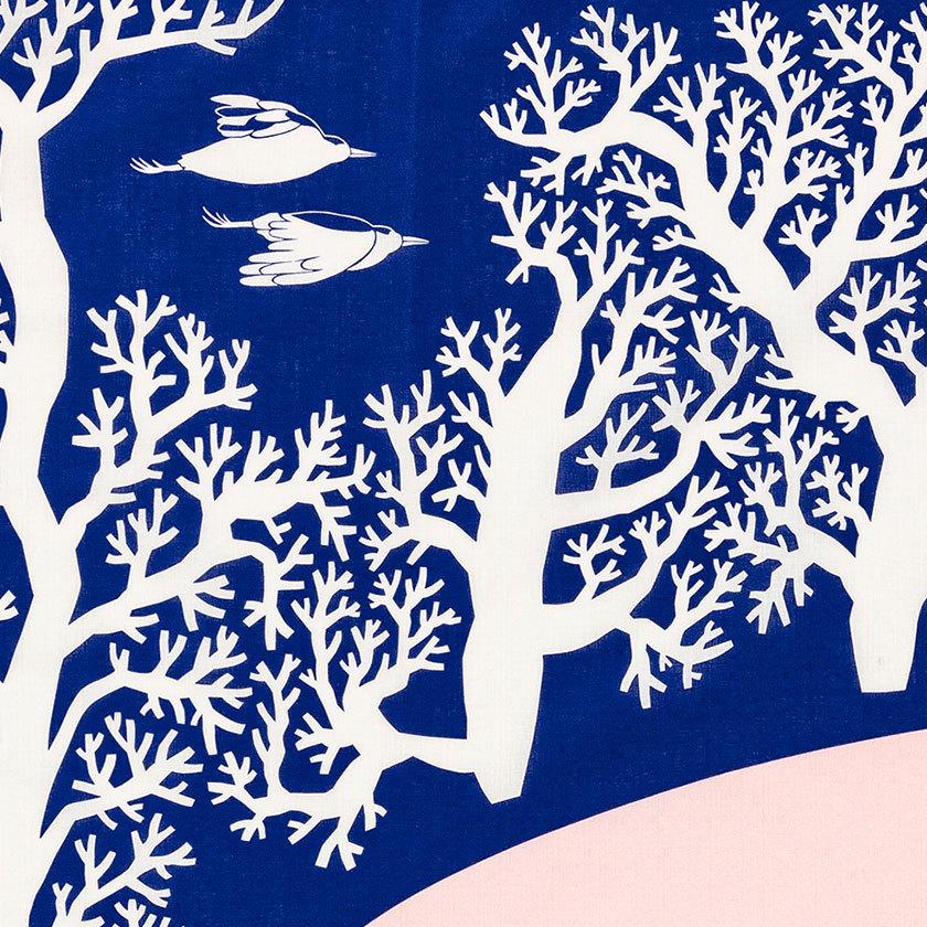 風呂敷 夜の川のゴイサギたち moritaMiW 鷺 ふろしき 送料200円 1万円以上送料無料 |  | 06