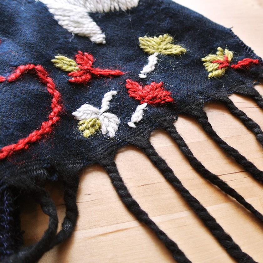 販売終了■ストール 鳥 プータルハ 2way 大判 ショール マフラー ひざ掛け グレー ブルー 送料200円 1万円以上送料無料 |  | 18