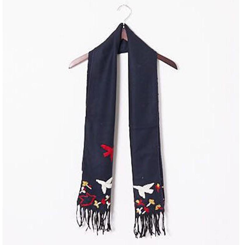 販売終了■ストール 鳥 プータルハ 2way 大判 ショール マフラー ひざ掛け グレー ブルー 送料200円 1万円以上送料無料 |  | 02