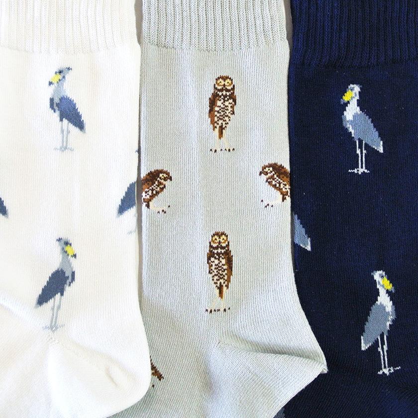 再入荷 靴下 ハシビロコウ インディゴmix 23-25cm Mサイズ レディース