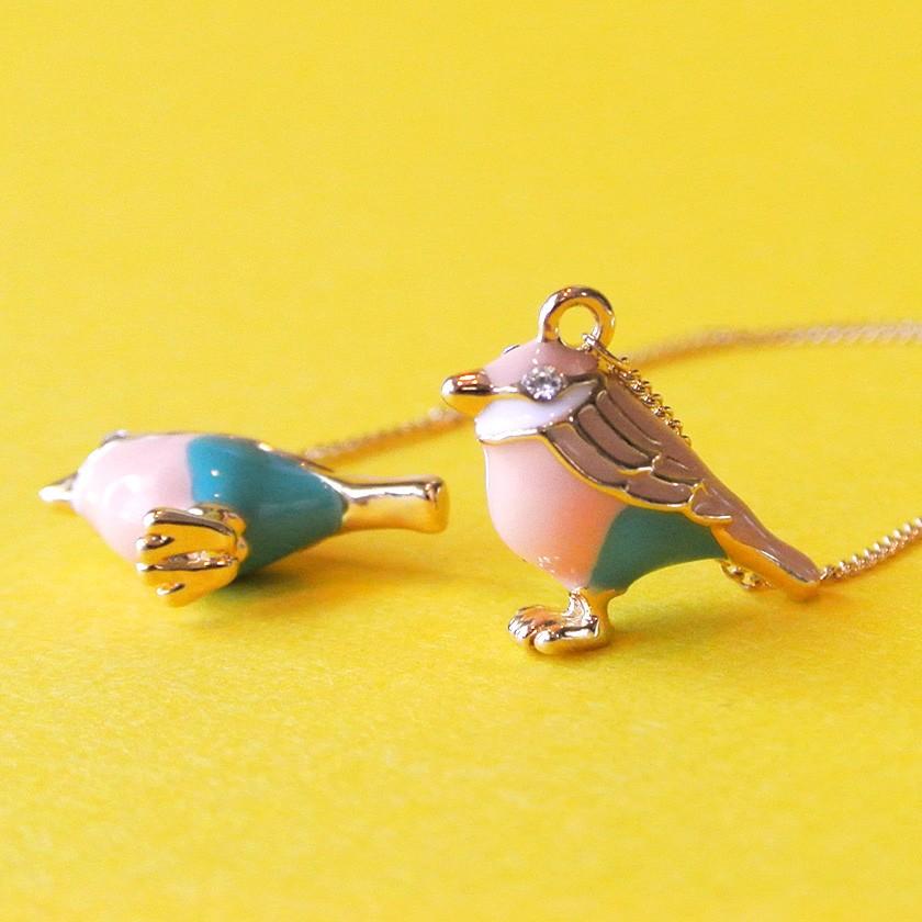 販売終了■ロングピアス ピンクの小鳥 揺れる パールキャッチ シルバー925 送料200円 1万円以上送料無料 |  | 14