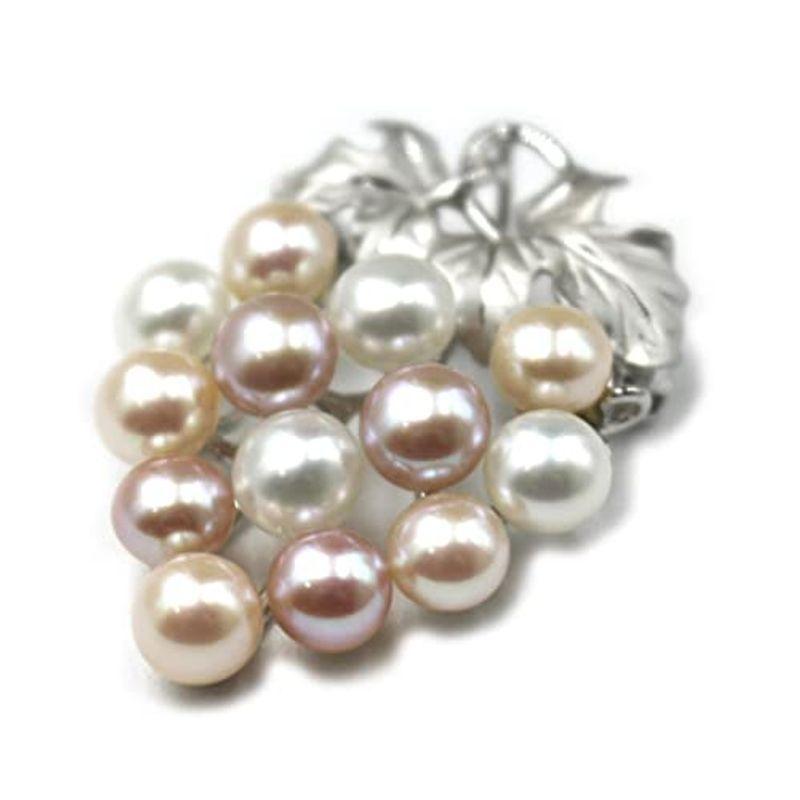 淡水 パール 葡萄 ブローチ ペンダントにもなる２way 落下防止シリコン付 マルチカラー 淡水真珠13個 シルバー 金具 でぶどうを表現 Aodamo 通販 Yahoo ショッピング
