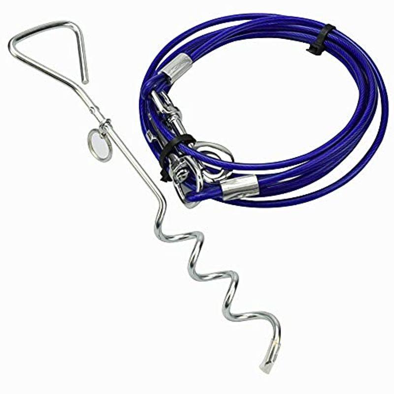 ドッグポール ワイヤーリード 犬 ペット 埋め込み式 グラウンドアンカー 散歩 庭 屋外用 3m ブルー Aodamo 通販 Yahoo ショッピング