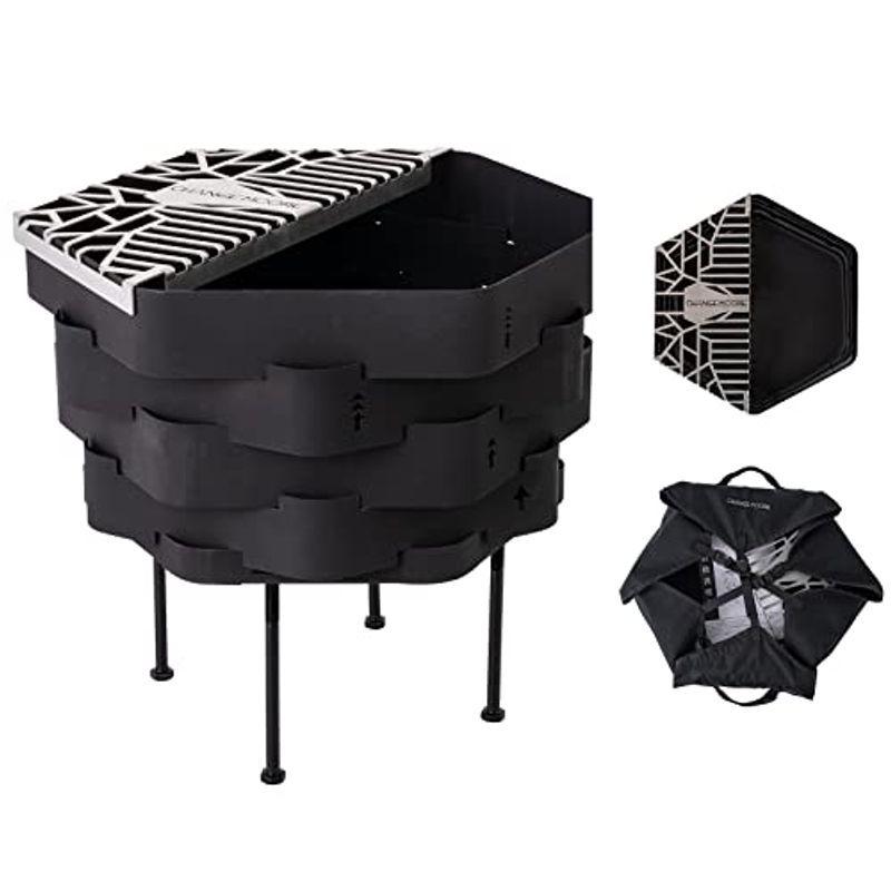 CHANGE MOORE 焚き火台 大型 簡単組み立て 焼き網付き コンパクト バーベキューコンロ 高さ調整可能 焚火台 キャンプ アウトド MOORE 焚き火台 大型 簡単組み立て 焼き網付き コンパクト バーベキューコンロ 高さ調整可能 焚火台 キャンプ アウトド また