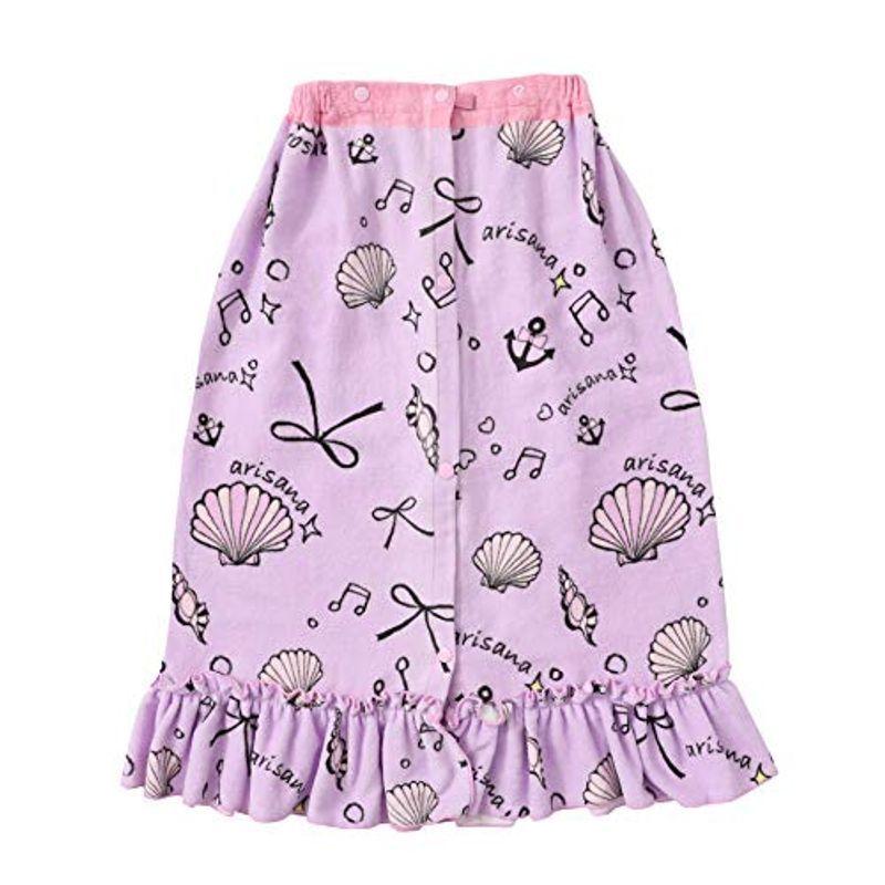 ふるさと割 アリサナarisana ラップタオル キッズ 女の子 巻きタオル 子供 貝殻柄 フリル ワンピース風 ラベンダー 70cm丈 Simbcity Net
