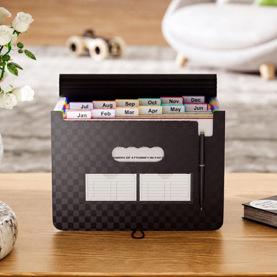 アコーディオンバッグ 書類ケース 収納バッグ 仕分けバッグ ファイルケース 多層ポケット 12ポケット 24ポケット A4対応 持ち運び 事務用品 書類整理 書類収納 |  | 01