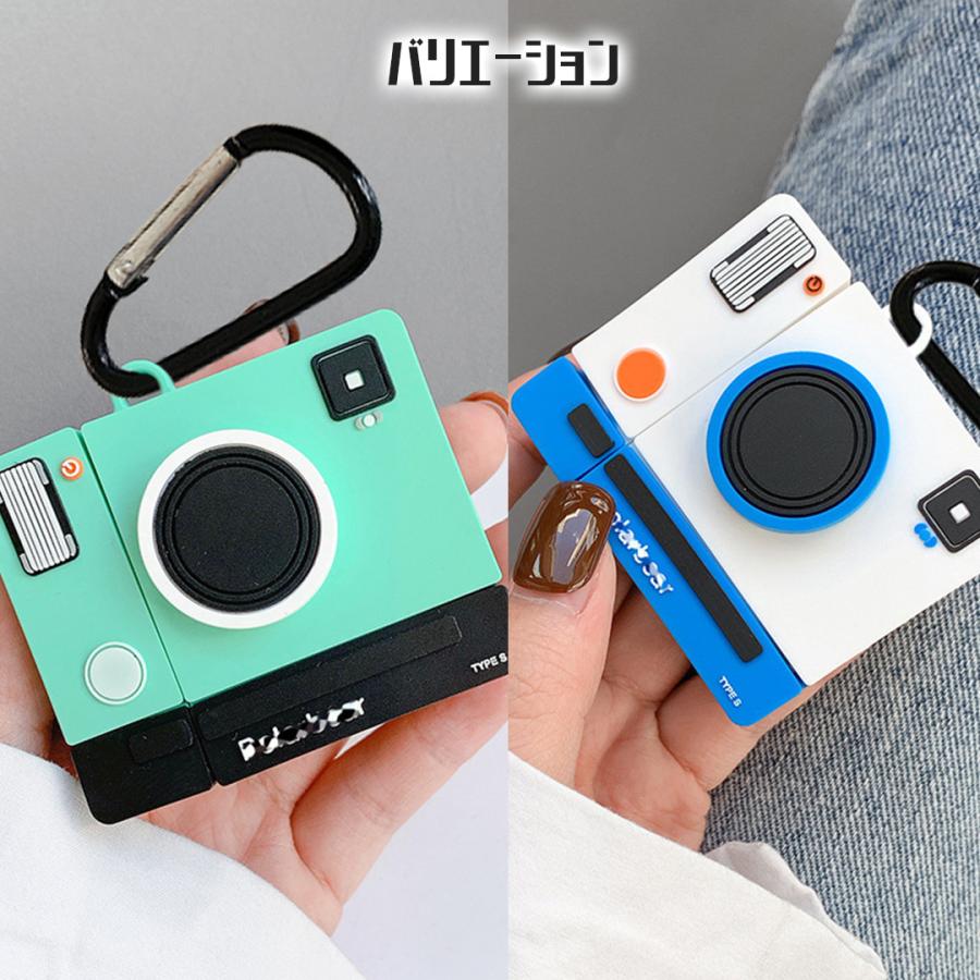 エアポッズ ケース カメラ AirPods Pro 第一世代 第二世代 カメラ型  耐衝撃 カラビナ付き おしゃれ 可愛い シリコンケース 送料無料 |  | 04