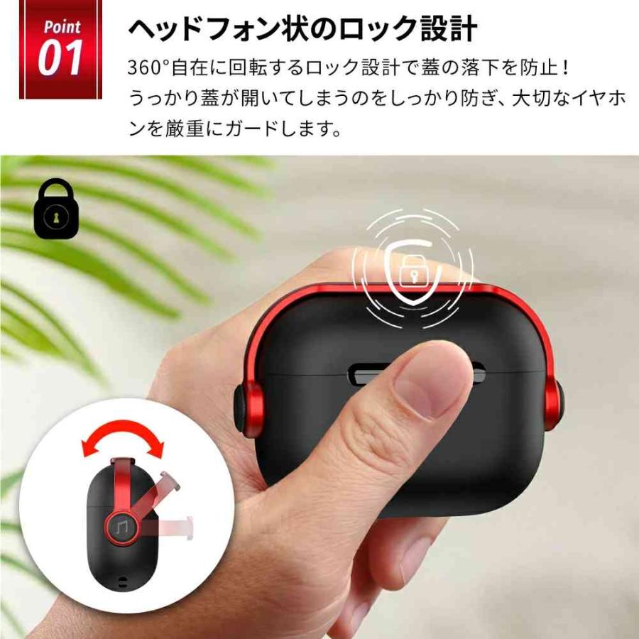エアポッズ AirPods  ケース ヘッドフォン風 第3 2 1世代 PRO第1 2 世代 耐衝撃 薄型 プラスチック カバー エアーポッズ 2024 360°全面保護 保護ケース |  | 01