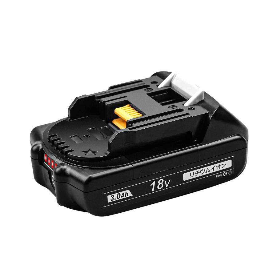 マキタ   互換バッテリー BL1830B 電池 3Ah 3アンペア 小型薄型電池 18V 残容量表示 1個 Heimerdinger 送料無料 |  | 04