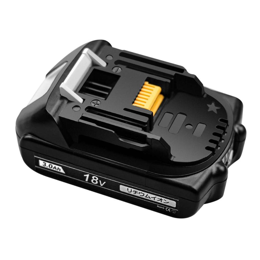 マキタ   互換バッテリー BL1830B 電池 3Ah 3アンペア 小型薄型電池 18V 残容量表示 2個 Heimerdinger 送料無料 |  | 08