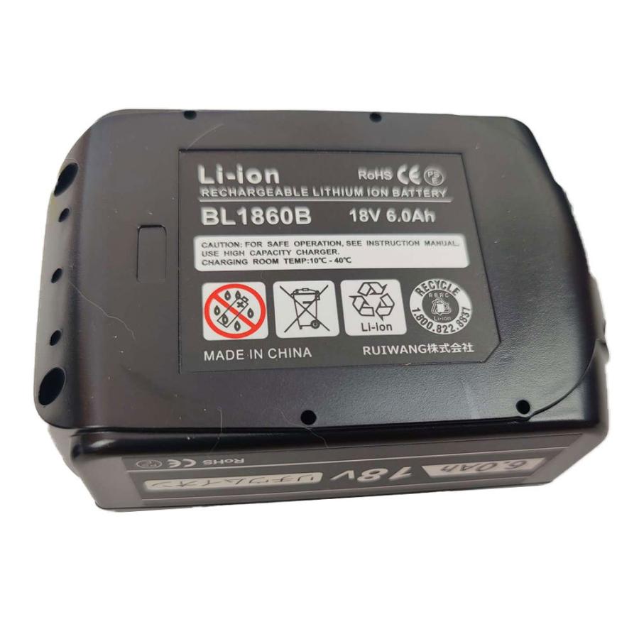 マキタ   互換バッテリー BL1860B 電池 6Ah 6アンペア 18V 残容量表示 1個 Heimerdinger 送料無料 |  | 01