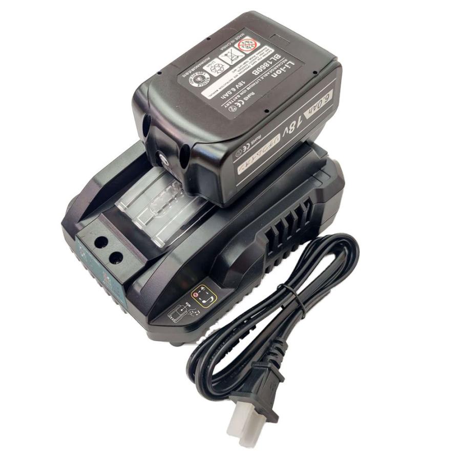 マキタ   互換バッテリー 充電器 BL1860Bx2 DC18RC 電池 6Ah 6アンペア 18V 残容量表示 チャージャー Heimerdinger 送料無料 |  | 03
