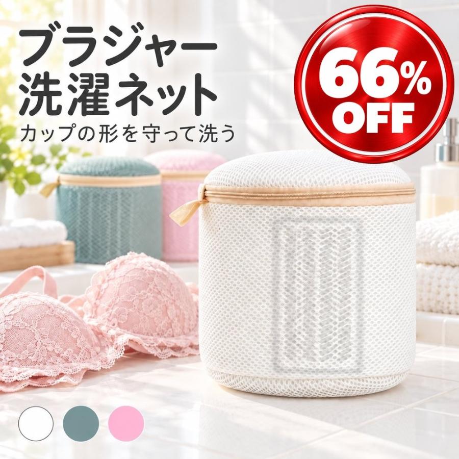 洗濯ネット ブラジャー ブラジャーネット ブラネット 型崩れ防止 ブラジャー用 下着 ランジェリー ランドリーネット 洗濯機 ドラム式 フレーム入り 丸型 厚手 メ | 