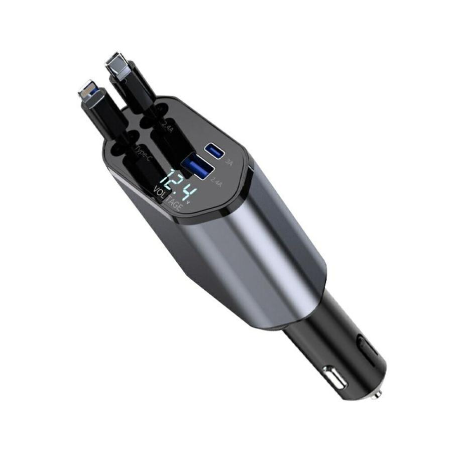 車載充電器 カーチャージャー シガーソケット USB 車用充電器 急速充電 USB充電 24V対応 高速充電 2ポート iPhone Android スマホ タブレット 車中泊 ドライブ |  | 05