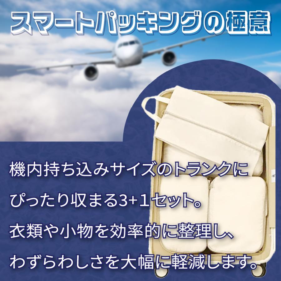 圧縮袋 ４色 トラベル 圧縮 ポーチ 衣類スペース 60％ 節約 旅行 収納ポーチ トラベルポーチ 軽量 送料無料 |  | 02