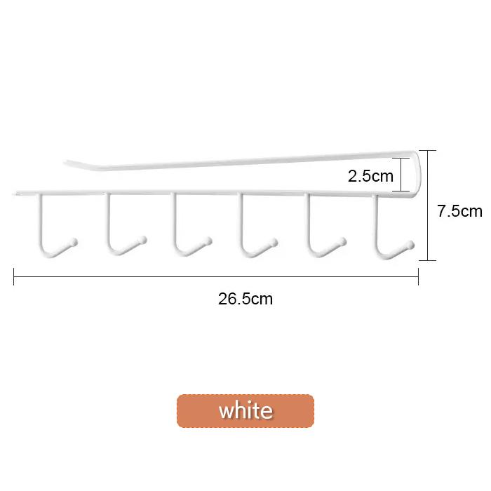 コップ掛け キッチンフック 2個 キッチン用品 コーナーラック 6フック 簡単取付 送料無料 |  | 03