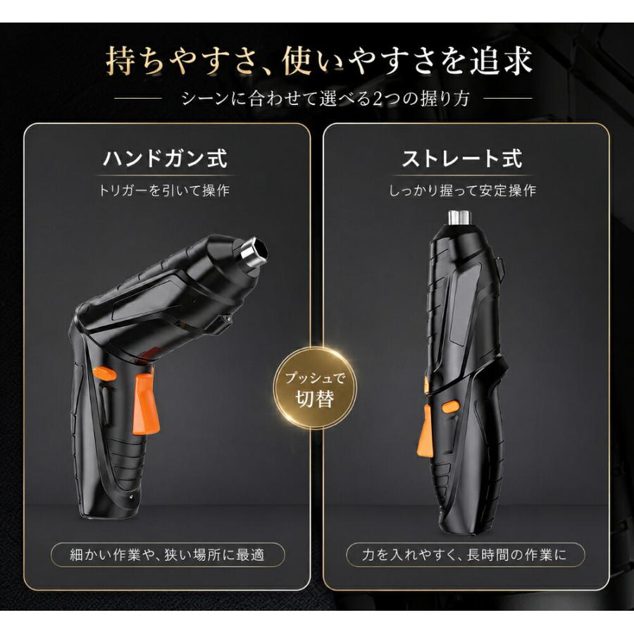 電動ドライバーセット 電動工具セット 電動工具キット 家庭用電動ドライバーセット コードレス 充電式 小型 電動ドリルドライバー DIY工具セット 家具組み立て |  | 02
