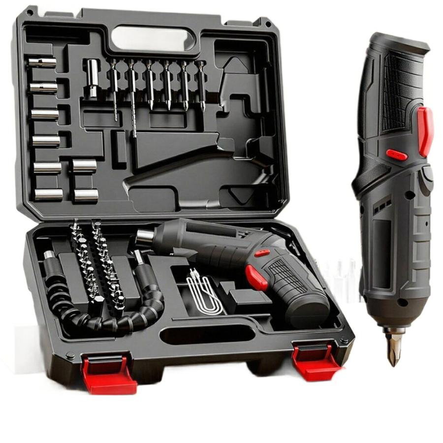 電動ドライバーセット 電動工具セット 電動工具キット 家庭用電動ドライバーセット コードレス 充電式 小型 電動ドリルドライバー DIY工具セット 家具組み立て |  | 05
