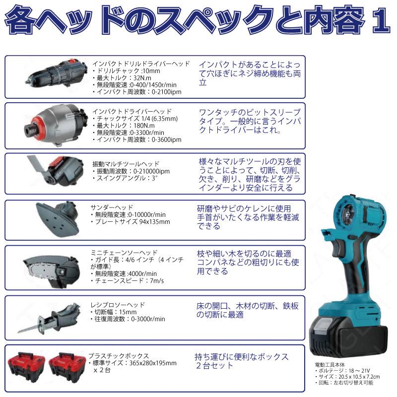 マルチツール セット 18V EVO マキタ 対応 1台14役 DIY 工具セット 