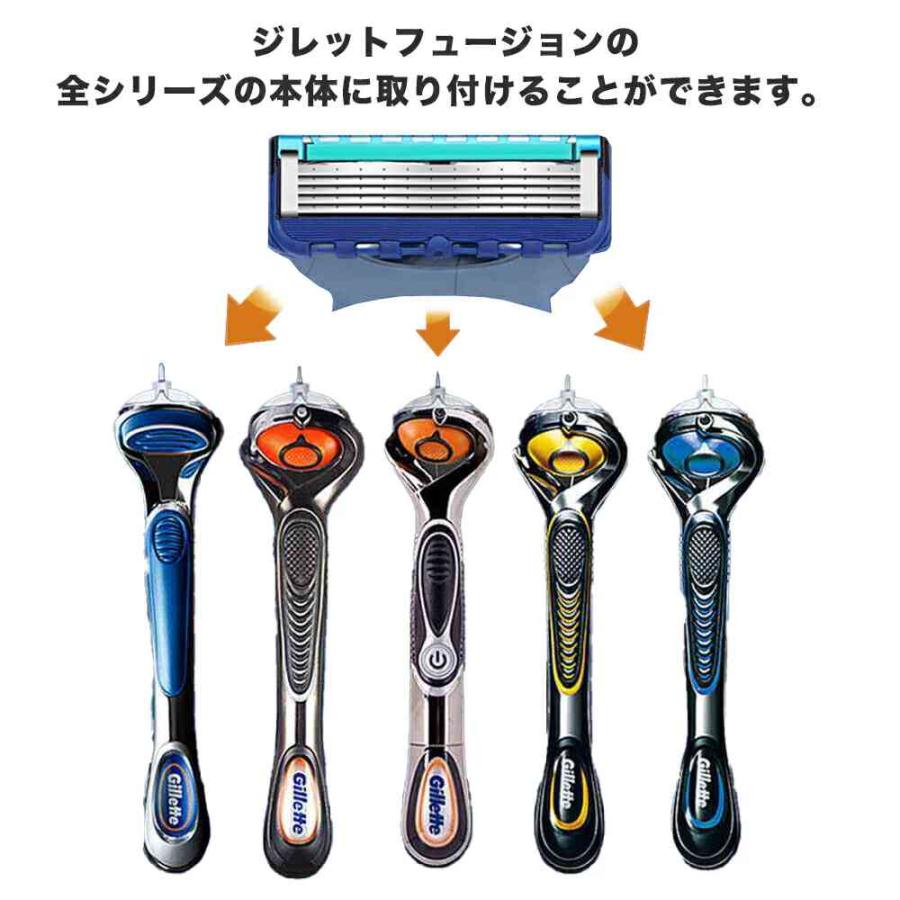 ジレット パワー フュージョン Gillette 替刃 髭剃り 電動 12個入 互換品 替え刃 5+1 フレックスボール カミソリ 送料無料｜aoderi｜05