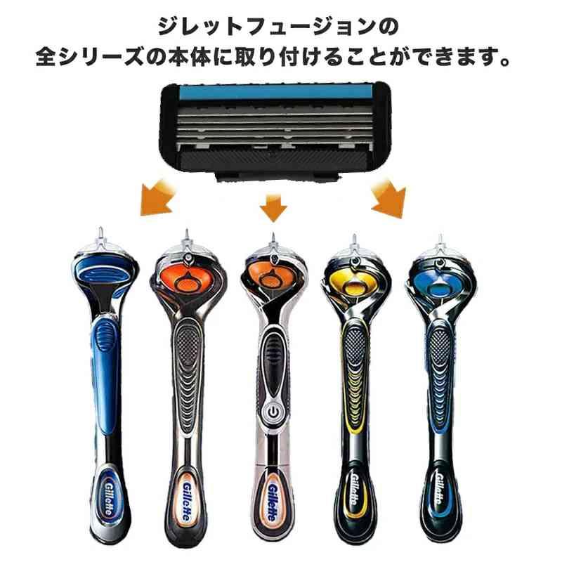 B. ジレットプロシールド 5+1 替刃 4個 x2 12個 x2 ジレット プロシールド フュージョン Gillette 替刃 PROモデル（深剃り