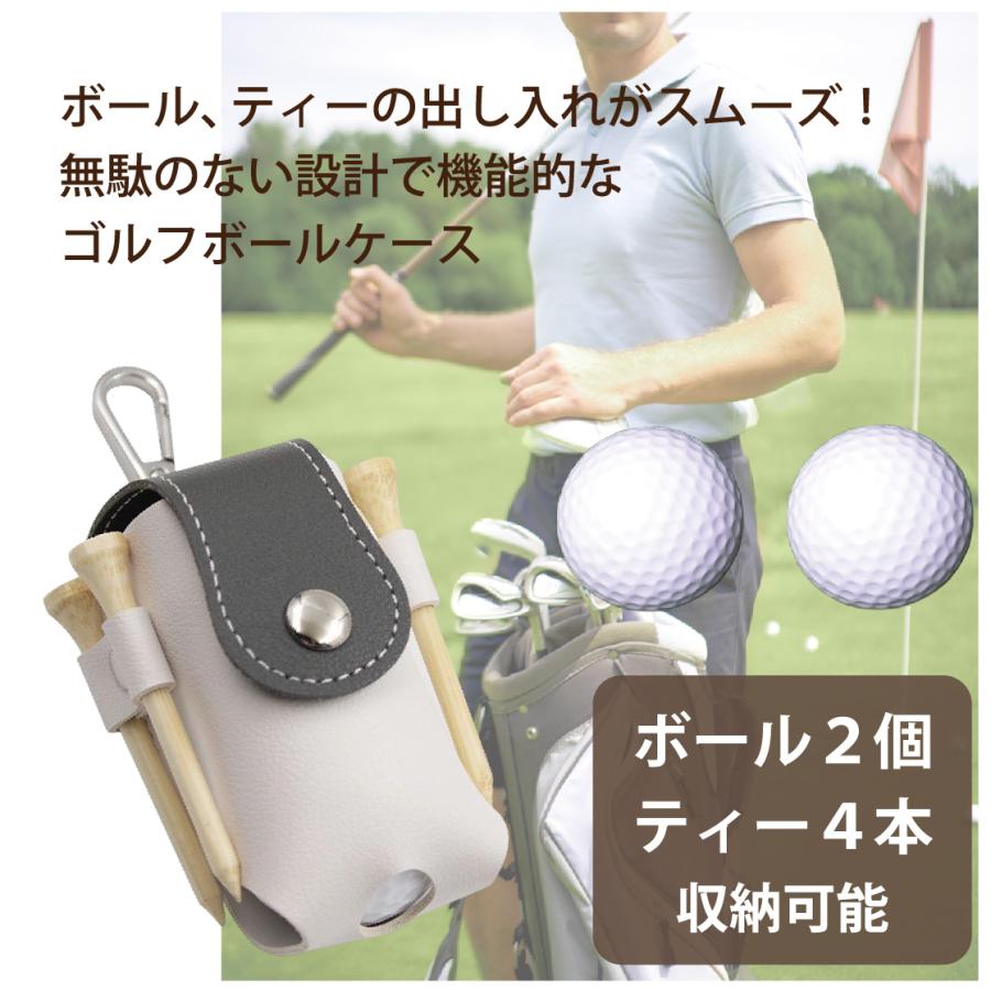 ゴルフ ボールケース ボール 2個収納 ゴルフボール入れ ツートンカラー