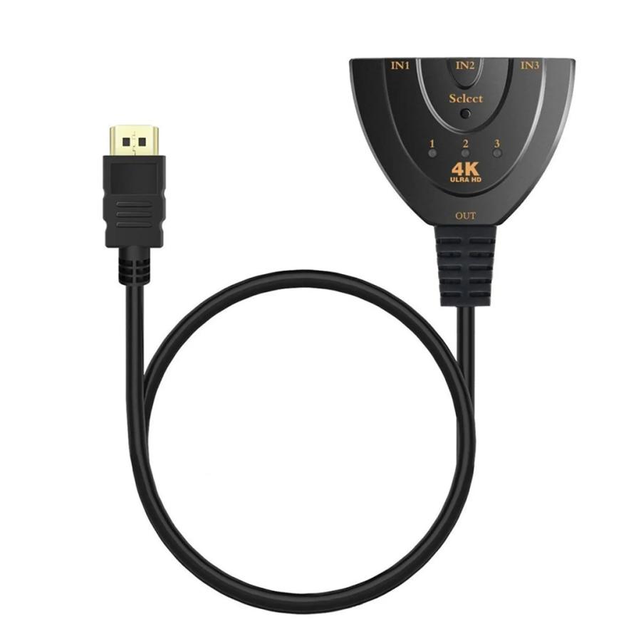 HDMI 切り替えスイッチ ３口 ３in１  ３ポート ４K フルHD1080P 高速HDMIケーブル付き 送料無料 |  | 05