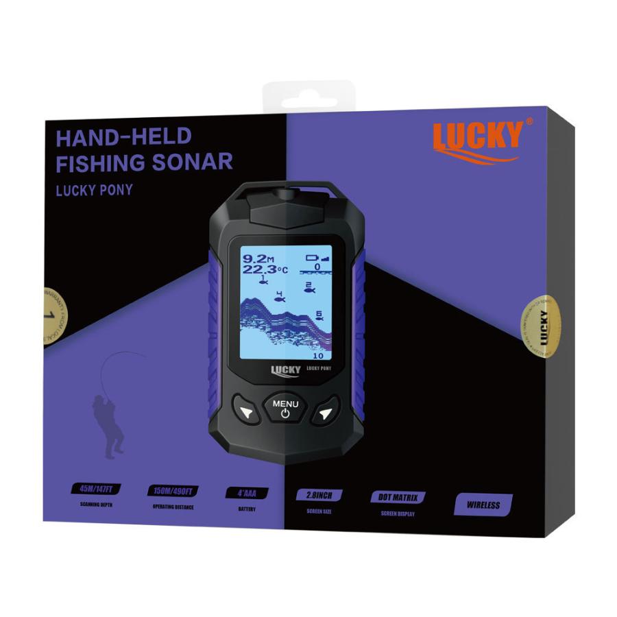 魚群探知機 ポータブル 魚探 日本語モデル ポニー 2.8インチ液晶 125KHz ワイヤレス浮き振動子 ラッキー 丘釣り バス釣り 正規品 |  | 03