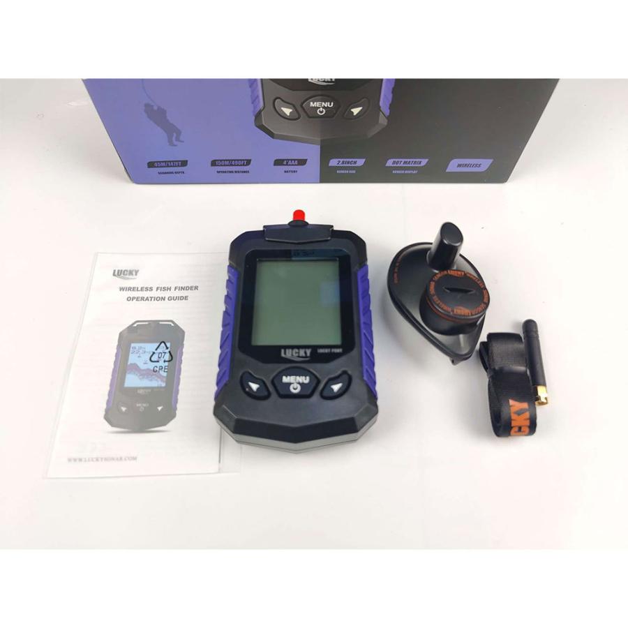魚群探知機 ポータブル 魚探 日本語モデル ポニー 2.8インチ液晶 125KHz ワイヤレス浮き振動子 ラッキー 丘釣り バス釣り 正規品 |  | 04